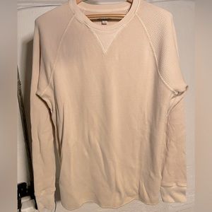J. Crew cream cotton waffle L/S sweatshirt